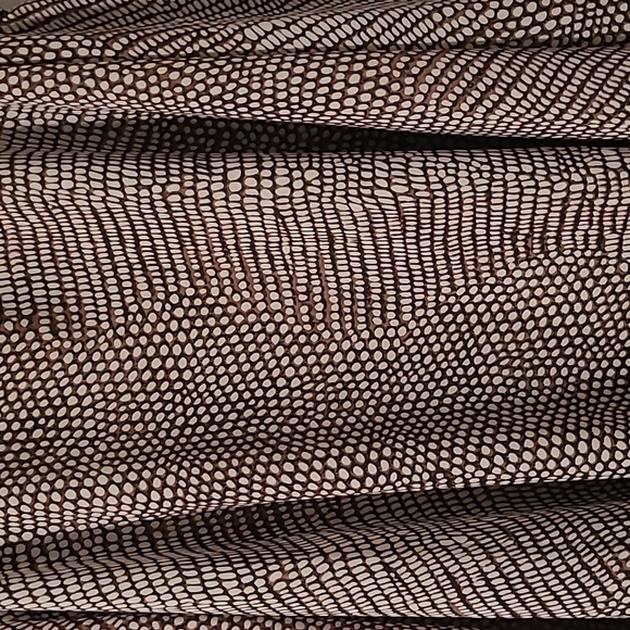 Women's Small Brown White Ruffle Trim Sleeveless Top Beaded Straps Flowy Casual - Picture 4 of 12